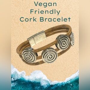💟💎Vintage Spiral Design Cork Bracelet